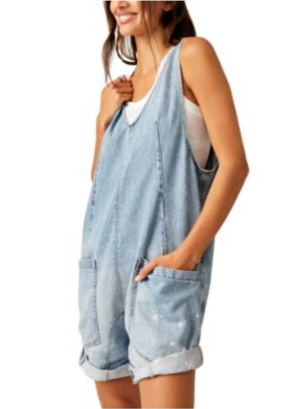 Women's Cotton High Roller V-Neck Shortall We The Free